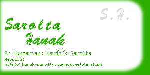 sarolta hanak business card